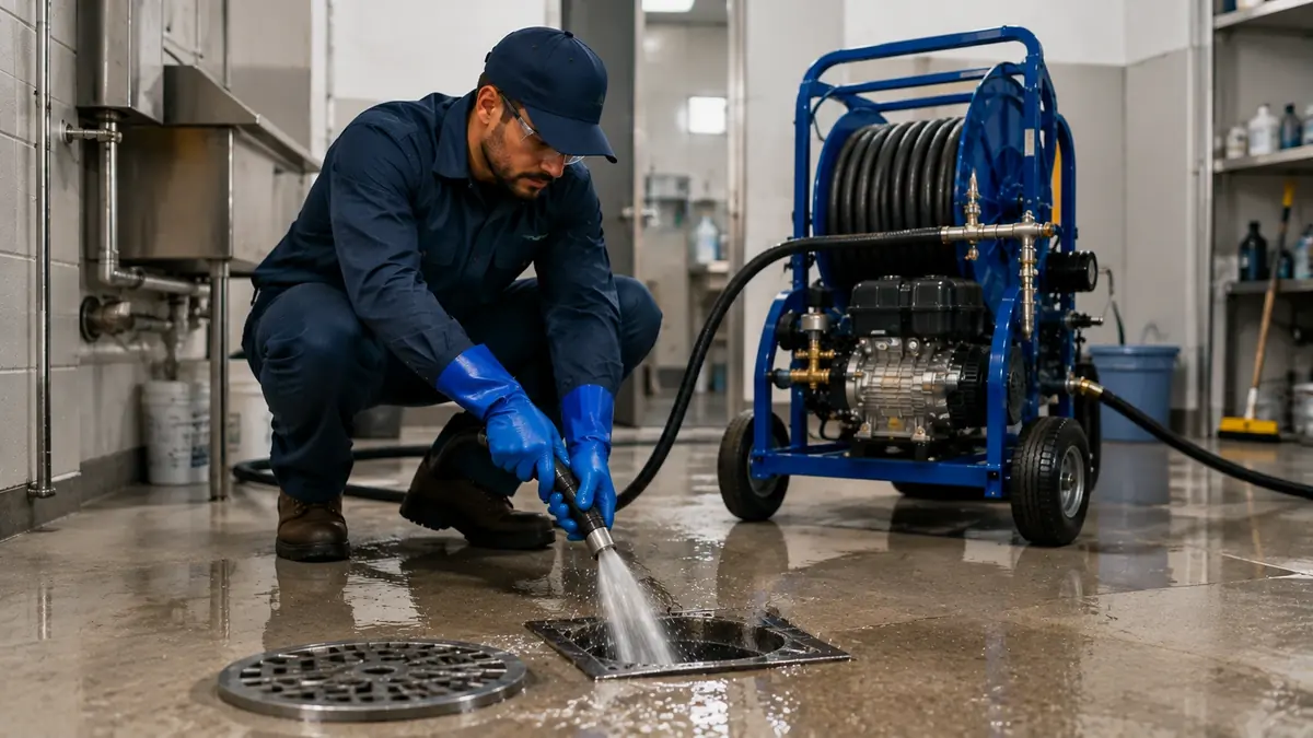 Floor Drain Hydro Jet Cleaning in Camp Nelson